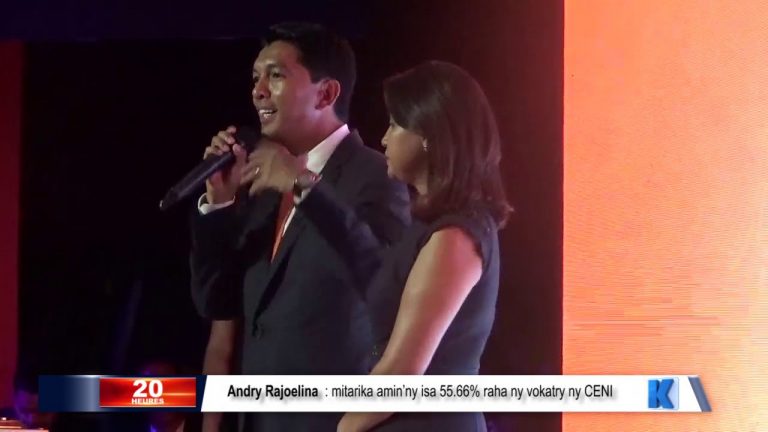 Andry Rajoelina : mitarika amin’ny isa 55.66% raha ny vokatry ny CENI