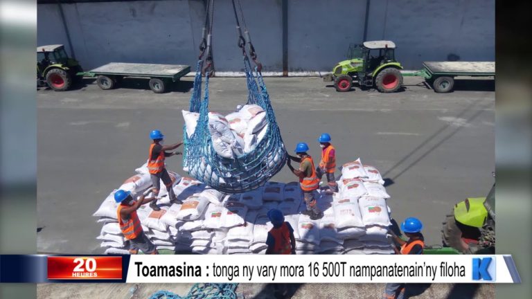 Toamasina: tonga ny vary mora 16 500T nampanatenain’ny filoha