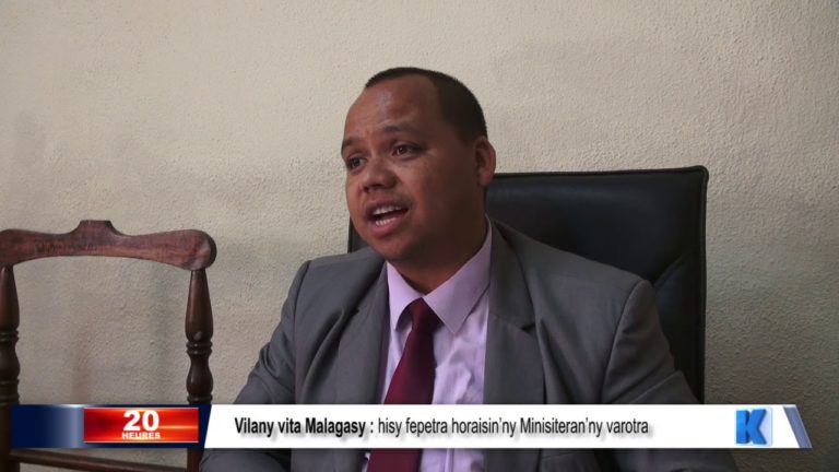 Vilany vita Malagasy : hisy fepetra horaisin’ny Minisiteran’ny varotra