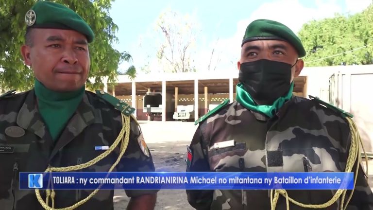 Toliara : ny commandant RANDRIANIRINA Michael no mitantana ny Bataillon d’infanterie