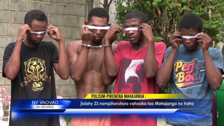 Polisim-pirenena Mahajanga : jiolahy 23 nampihorohoro vahoaka tao Mahajanga no tratra