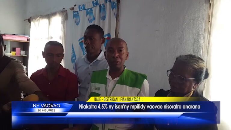 RALE – Distrikan’i Fianarantsoa : Niakatra 4, 5% ny isan’ny mpifidy vaovao nisoratra anarana